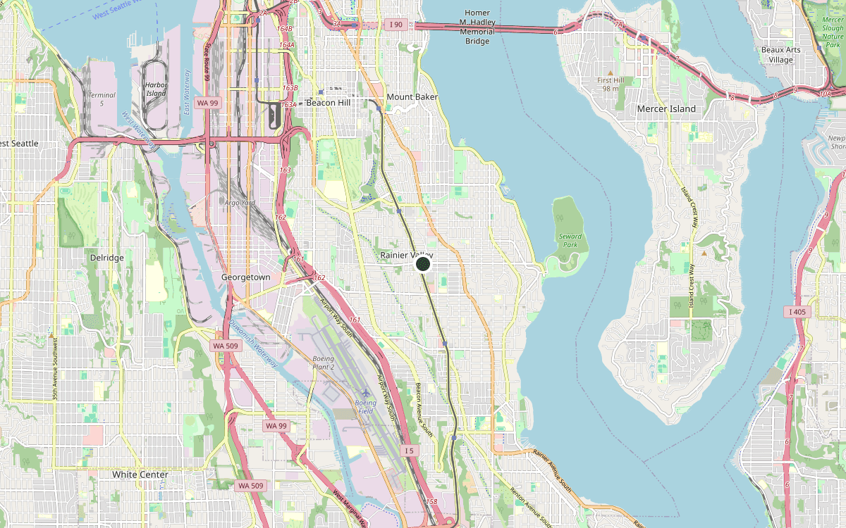 Map of our chimney service area in Hillman City, King County, WA