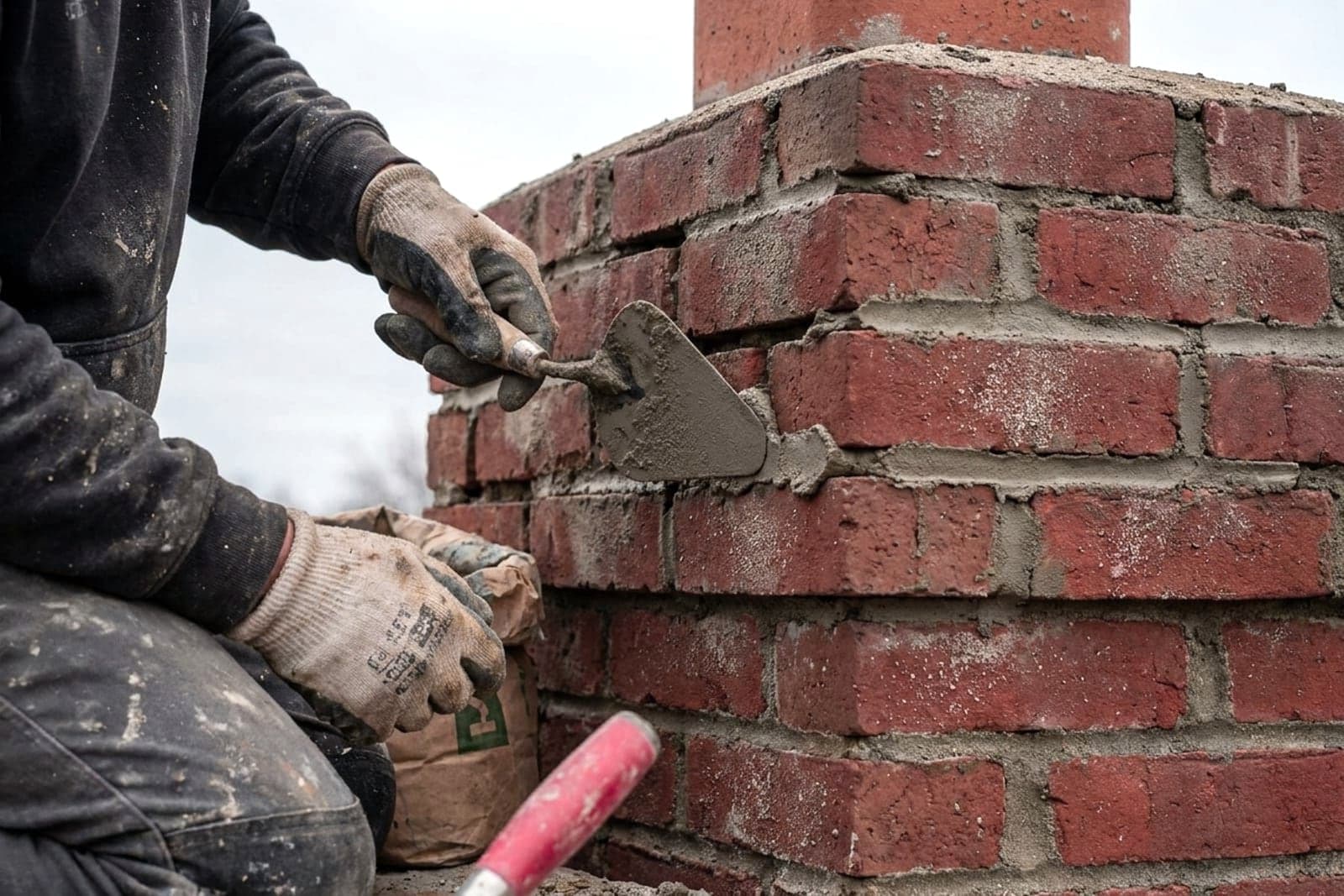 Chimney Repair in Washington — masonry repair on a brick chimney