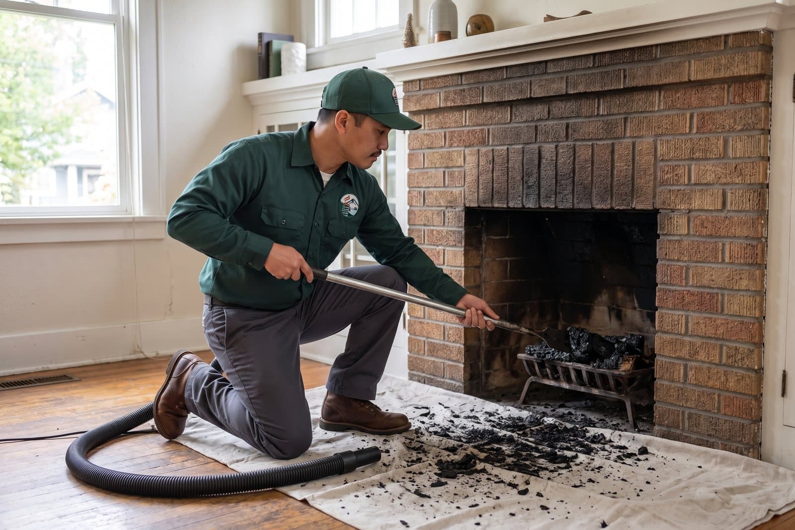 Creosote removal from a chimney flue