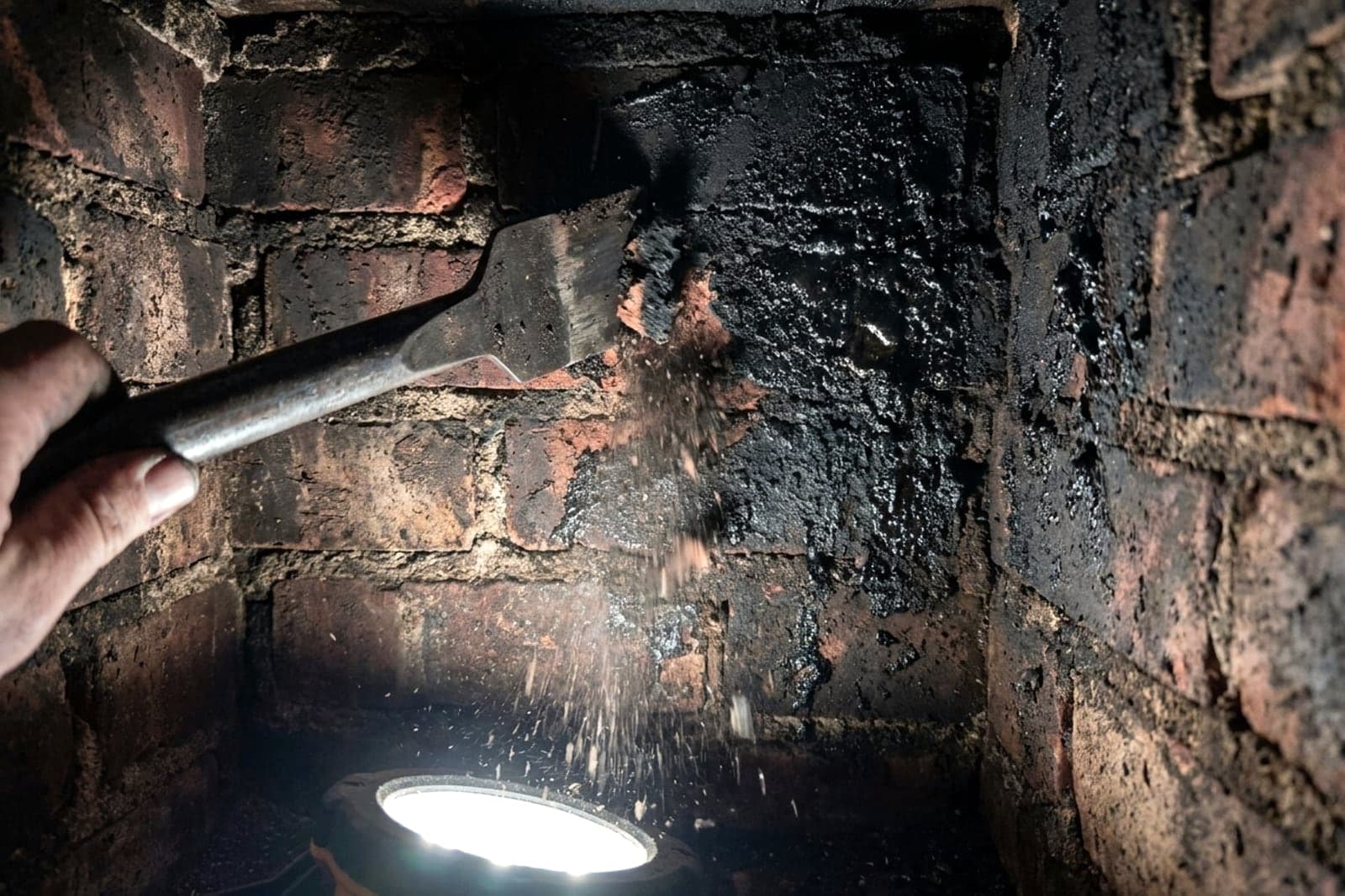 Creosote Removal in Washington — creosote removal from a chimney flue