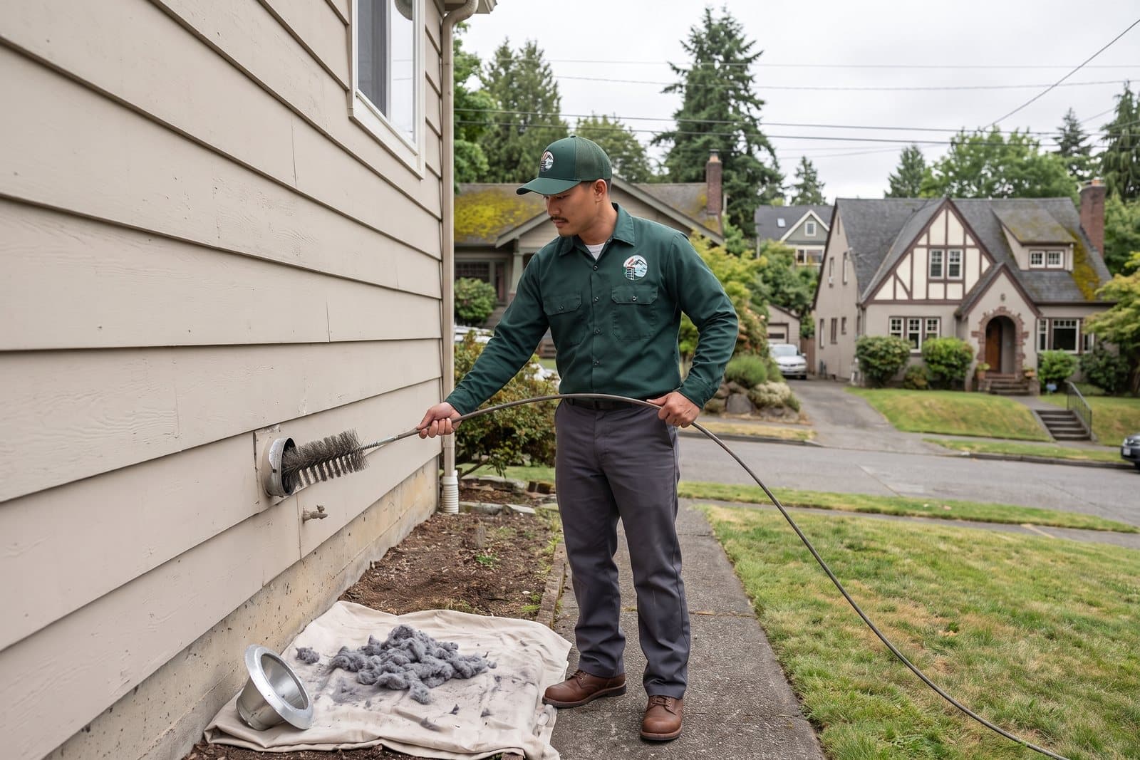 Dryer vent cleaning to prevent fire hazards